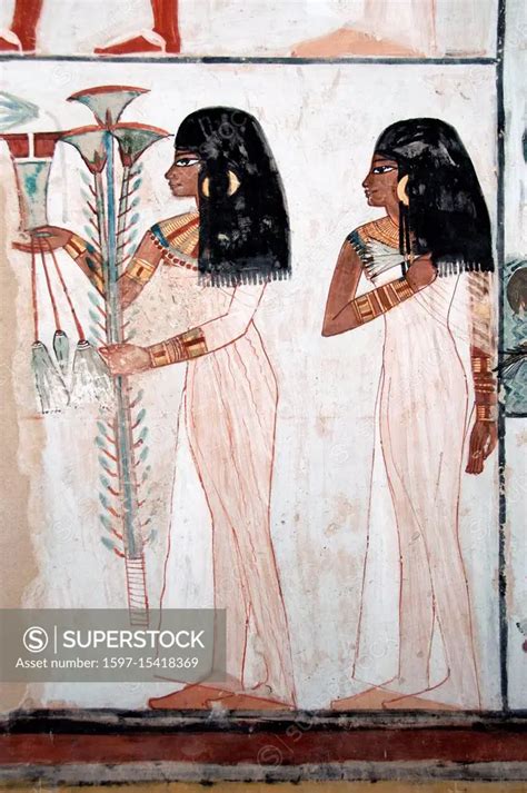 Luxor, Egypt, tomb of Menna or Menena (TT69) in the Nobles Tombs ...