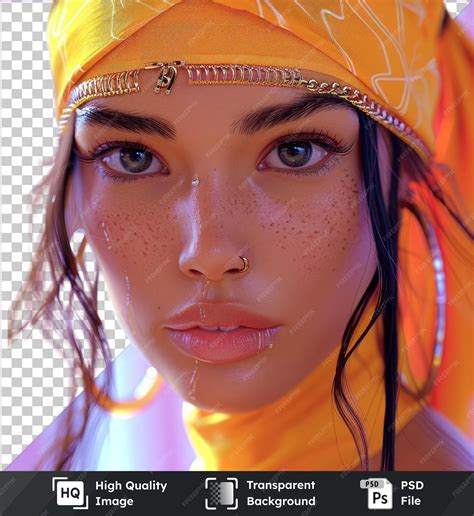 Premium PSD | Transparent psd picture of xanthia with striking features