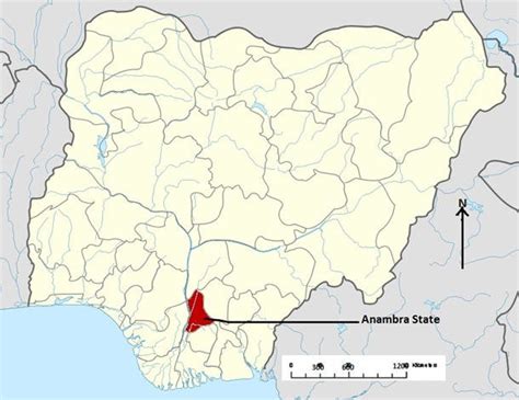 map  nigeria showing anambra state  rainforest belt