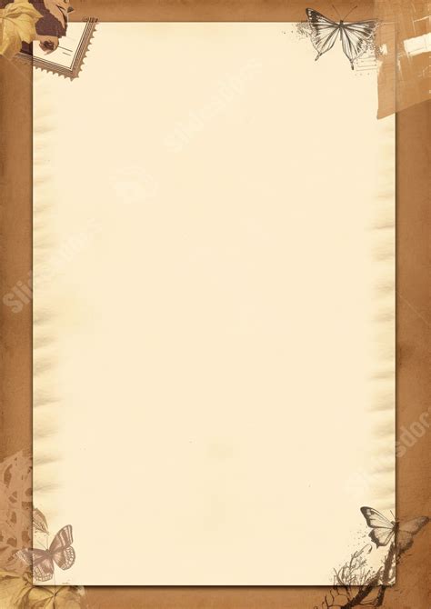 vintage paper background page border  printable background  word