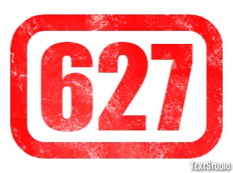 627 Text Effect and Logo Design Number