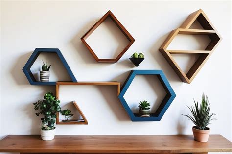 Premium Photo | DIY Geometric Wall Shelves