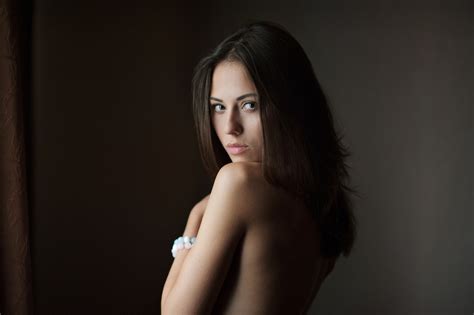 Wallpaper : face, women, 500px, long hair, black hair, Maxim Maximov ... 