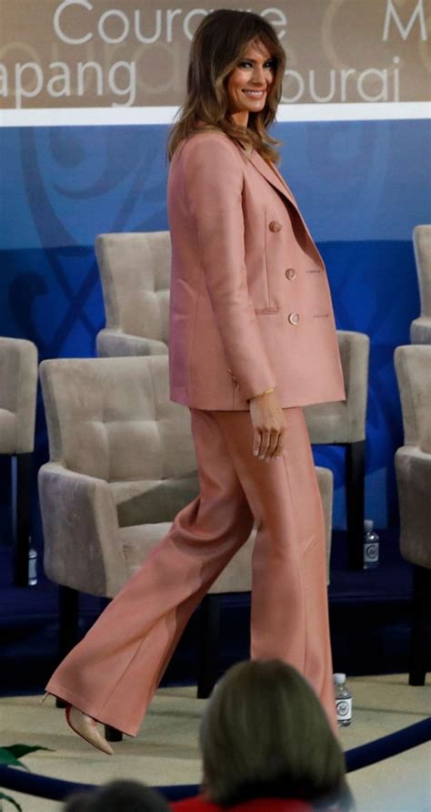 Melania Trump Dons Pink Suit From Emilio Pucci for Governors’ Briefing ...