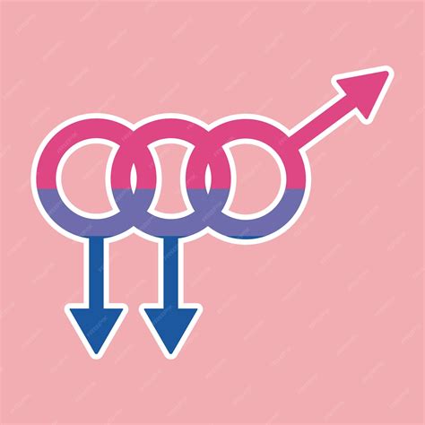 Premium Vector | LGBTQ bisexual icon retro style design Sticker LGBT