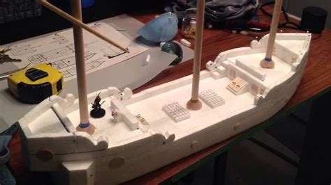 Polystyrene Foam Ship Build - YouTube