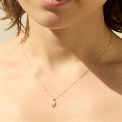 Sweet Opal Necklace | 14k Yellow Gold | Catbird