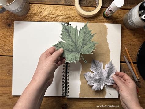 drawing  leaf  arty teacher