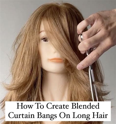 How To Cut Style Long Curtain Bangs