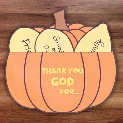 Thanksgiving Pumpkin Craft, Sunday School Give Thanks Activity