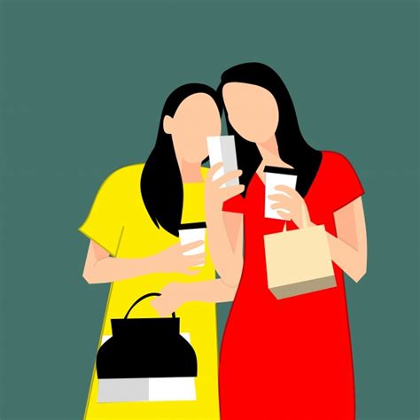 women shopping friendship  stock photo public domain pictures