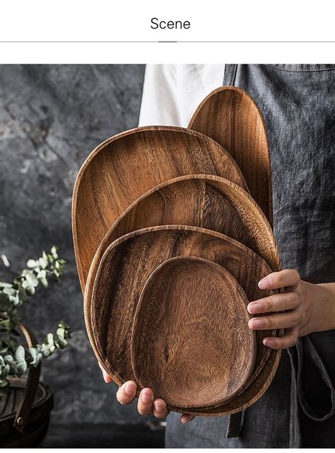 Деревянная тарелка|Блюдца и тарелки| | АлиЭкспресс | Serving tray wood ...