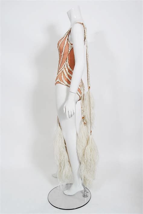 Vintage 1978 Bob Mackie for Mitzi Gaynor Documented Sequin Feather