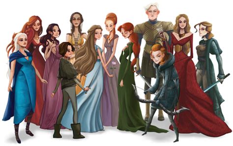 Game Of Thrones Personagens Femininos - Arte: Personagens femininas de Game of Thrones por Leann Hill ...