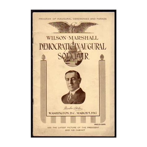 1917 Woodrow Wilson Inaugural Program