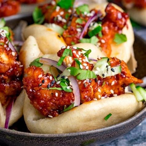 Korean Chicken Bao - Nicky's Kitchen Sanctuary