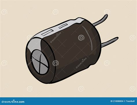 hand drawn capacitor vector illustration cartoondealercom