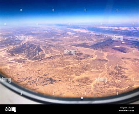 Aerial view of the South Sinai Desert in the Sinai Peninsula of Egypt ...