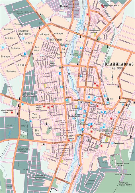 Подробная карта Владикавказа — Planetolog.ru