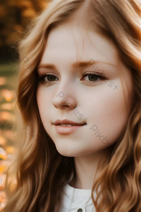 Outdoor Portrait Of Interested Ginger Female Photo | JPG Free Download