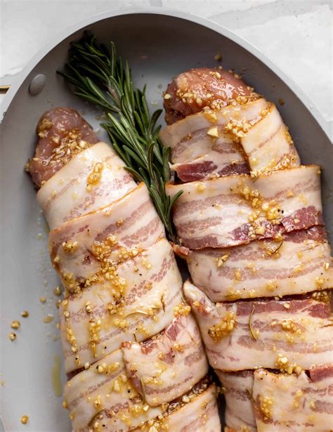 Bacon Wrapped Pork Tenderloin with Garlic and Brown Sugar