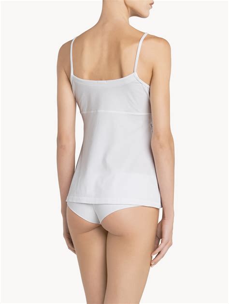 luxury cotton camisole  white la perla