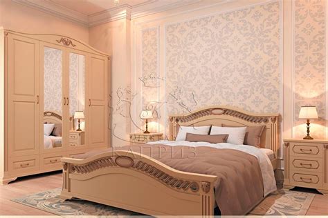 Купить спальня «Ксанти 1» из массива дерева - Rimas-Mebel.RU