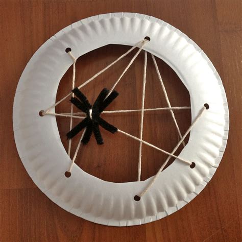 Preschool Sewing Spider Web Craft for Halloween | Spider crafts, Spider ...