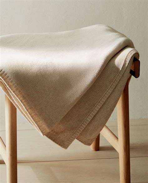 ZARA HOME Плед , Вискоза, Лен, 190х140 см - купить с доставкой по ...