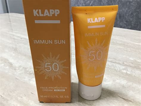 Солнцезащитный крем для лица Klapp Immun sun face protection spf 50 ...