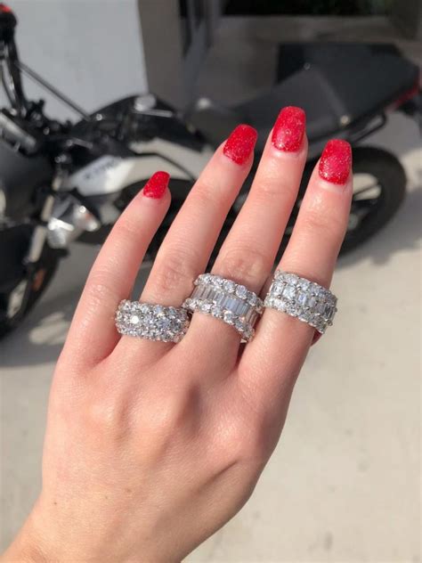 Diamond Eternity Ring On Finger