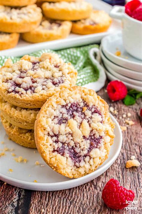 Raspberry Crumble Cookies • Love From The Oven