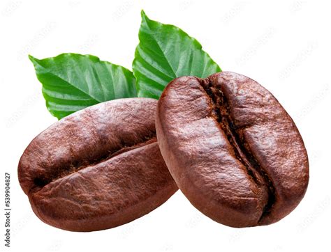 roasted coffee beans isolated  white background png file