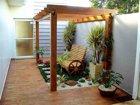 Jardim Com Pergolado Pequeno