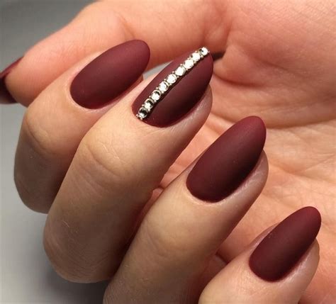 Маникюр Бордо Матовый — Richnail.ru