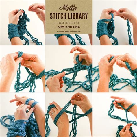 guide  arm knitting gathered