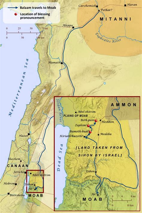 Balaam Blesses Israel – Bible Mapper Atlas