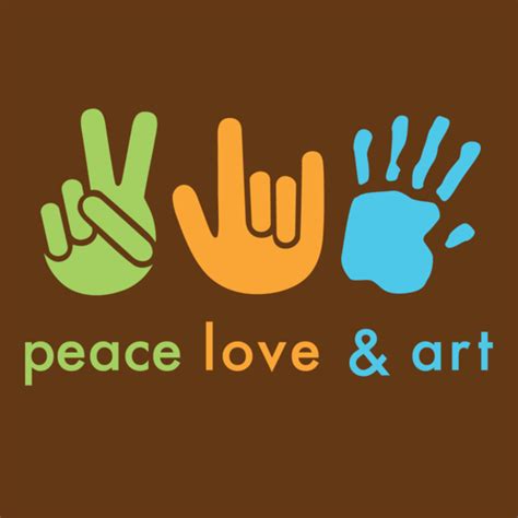 Peace Love Art Sticker