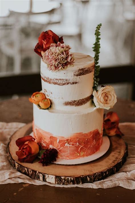 38 Beautiful Rust And Orange Wedding Cakes - Weddingomania