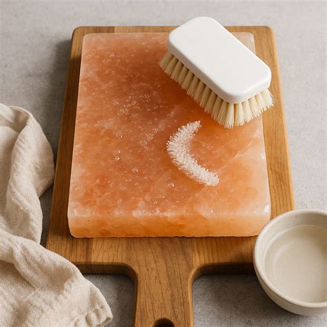 how to clean himalayan salt block