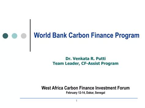 world bank carbon finance program powerpoint