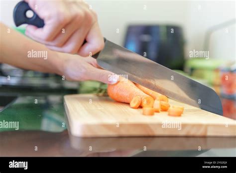 closeup hands chef cook cutting  res stock photography  images alamy
