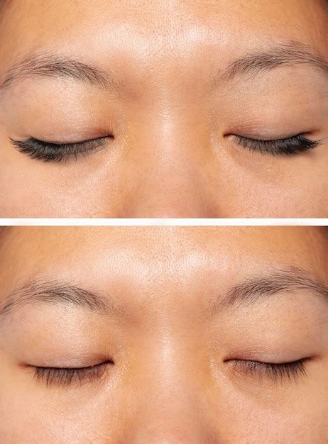 photo woman  closed eyes front view