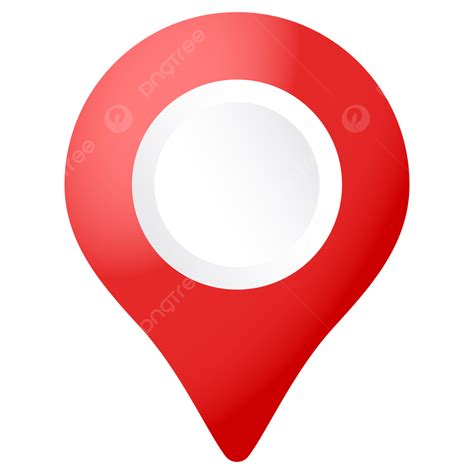 Diseño De Icono De Pin De Ubicación Rojo Con Combinación Blanca PNG ...