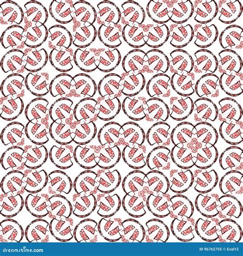 Modelos Rojos Del Fractal De La Textura Del Grunge Abstracto Stock de ilustración - Ilustración