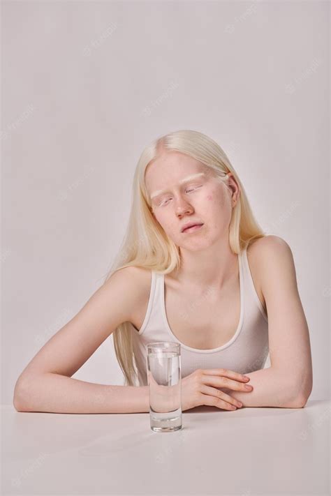 Premium Photo | Thirsty woman with unusual appearance
