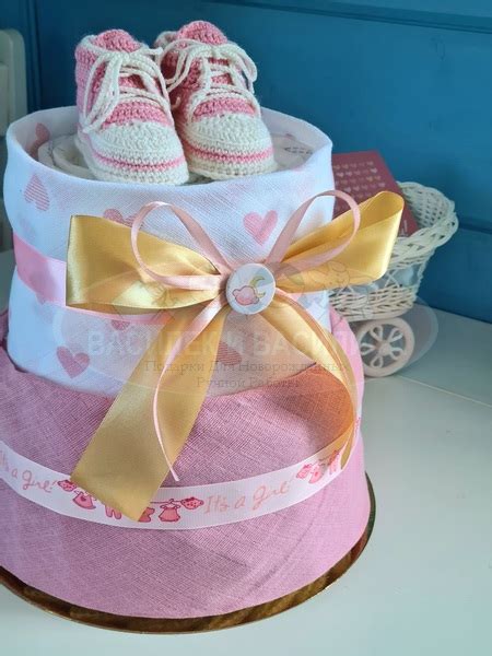 Торт из памперсов для девочки Алена / Купить подарок новорожденному на ...