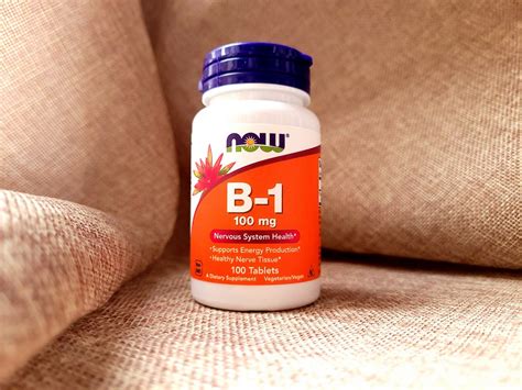 NOW Foods, В1, 100 mg витамин В1 тиамин, 100 таблеток — Купить добавки ...