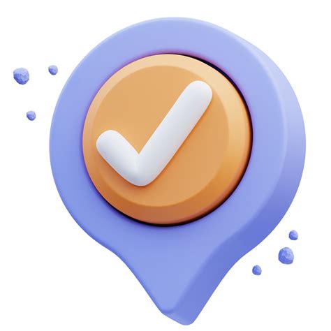 3d rendering of cute icon illustration pin location approved 10175298 PNG