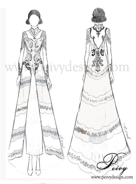 peivy   special moments sketsa wedding kebaya sketch peivy